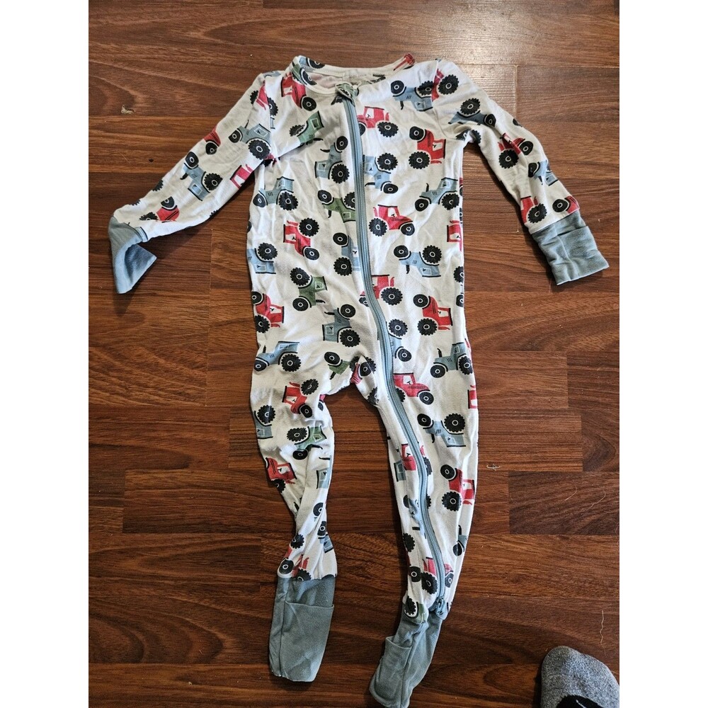 Angel Dear Bamboo Tractor Pjs Double Zipper Gender Neutral Sleeper